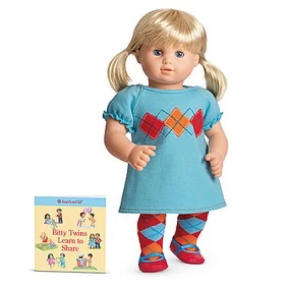 American Girl Bitty Baby Aqua Argyle outfit